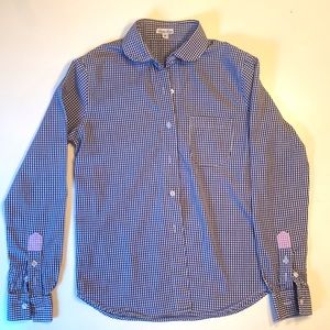 Steven Alan navy/ white gingham shirt